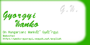 gyorgyi wanko business card